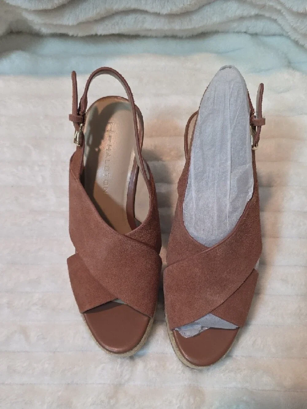 H by Halston‎ Stella crossover slingback espadrille wedges